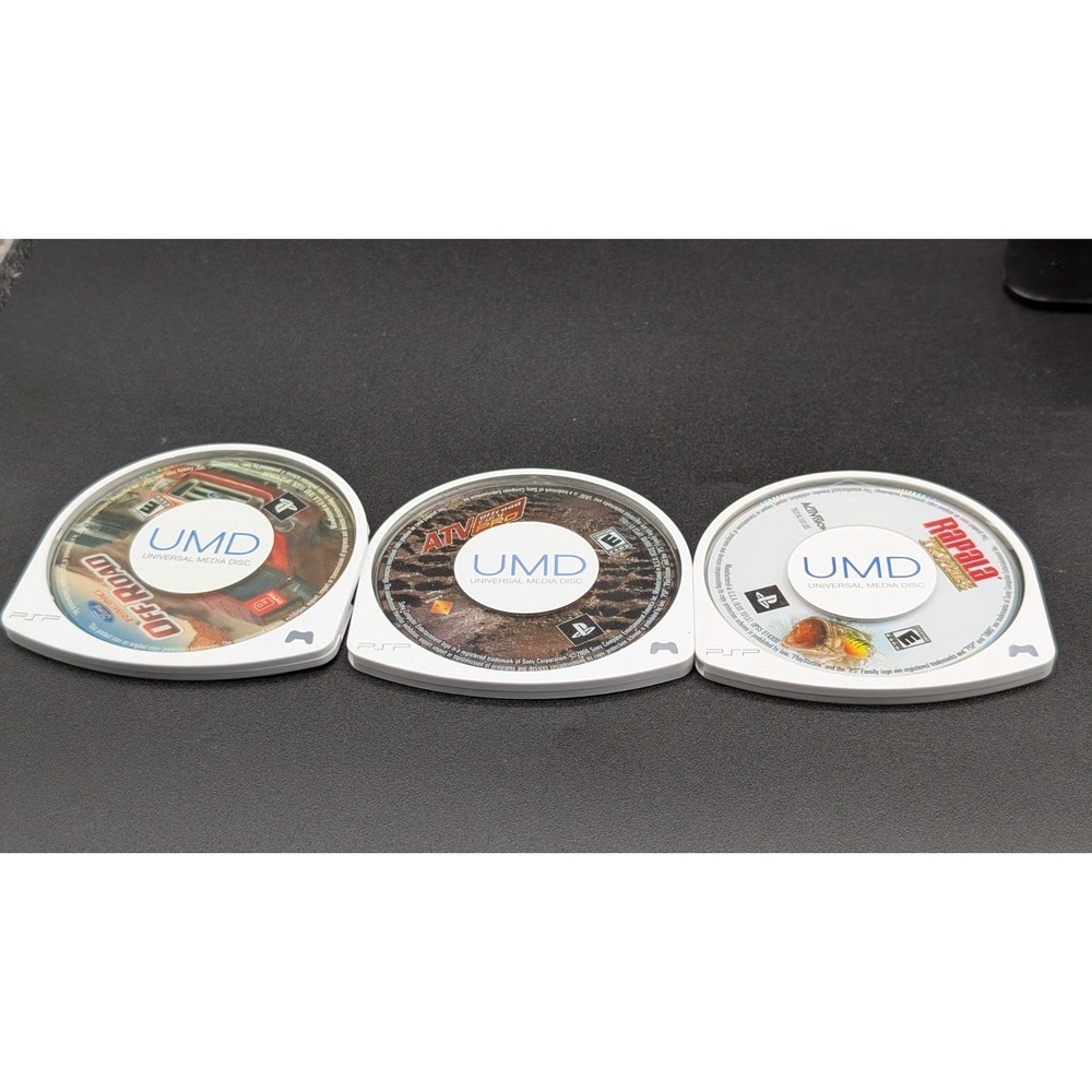 Sony PlayStation Portable PSP Disc Only Bundle Lot of 3 (ATV, Off Road,Rapla)